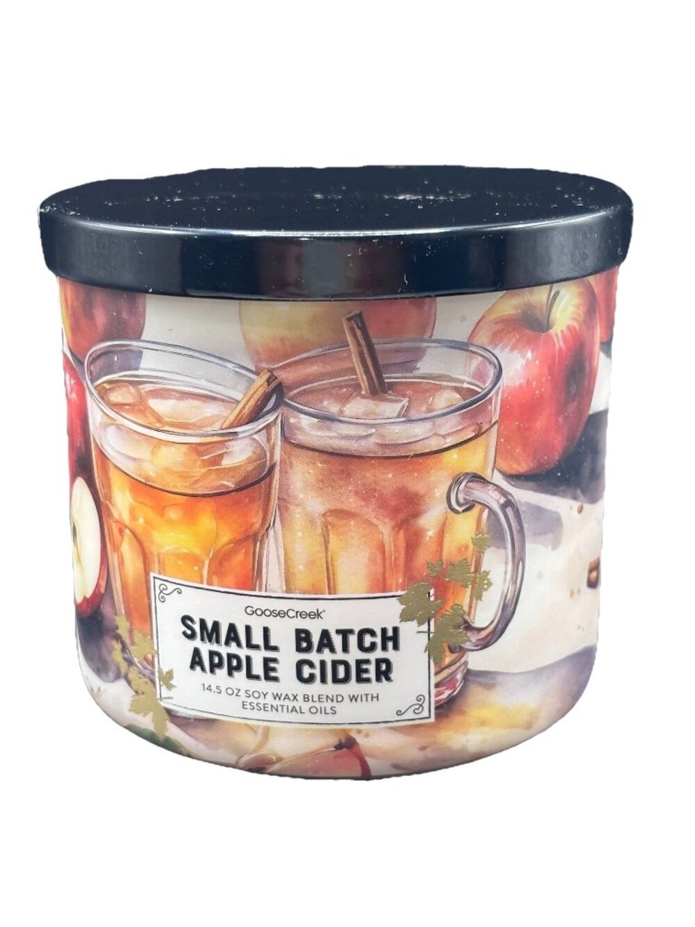 Goose Creek Small Batch Apple Cider 3 Wick Jar Candle 14.5 oz Orange Pumpkin